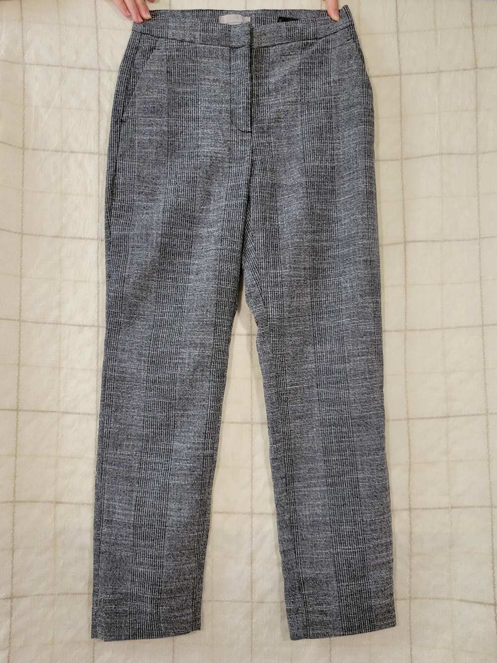 Black/White Plaid Dress Pants